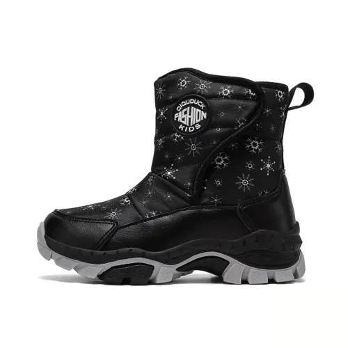 Bottes de neige garçon doublées polaire motif étoile – hiver chaud et antidérapant
