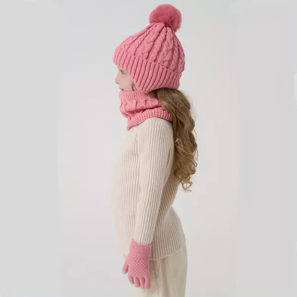 Ensemble hiver enfant 3 pièces – bonnet, tour de cou et gants doux et chauds