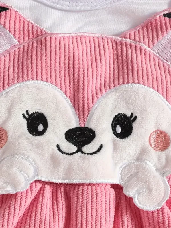 Body naissance bébé fille motif renard – tenue douce et mignonne pour nouveau-né