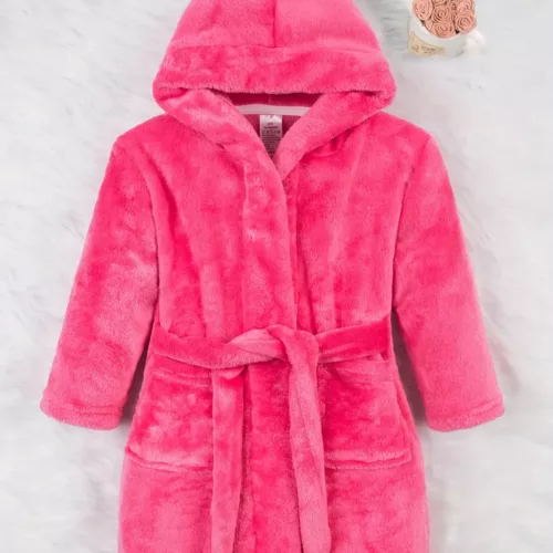 Peignoir enfant doux avec capuche et ceinture – confort cocooning fille