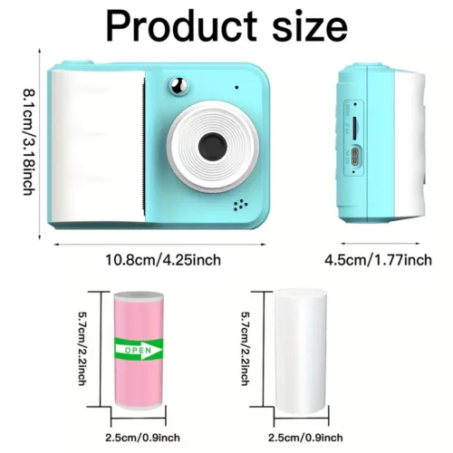 Appareil photo instantané enfant – impression thermique HD, numérique et ludique
