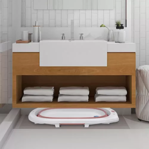 Baignoire bébé pliante avec tapis amovible – design ergonomique et compact
