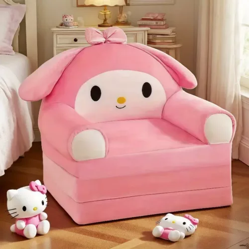 Matelas tatami pliable style japonais en plume avec motif Kuromi dessins animés