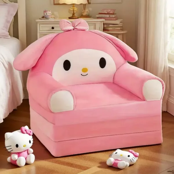 Matelas tatami pliable style japonais en plume avec motif Kuromi dessins animés