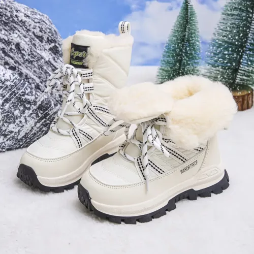 Bottes de neige enfant imperméables – doublure chaude et semelle antidérapante