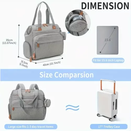 Ensemble sac à langer 2 pièces avec matelas à langer intégré – pratique et élégant