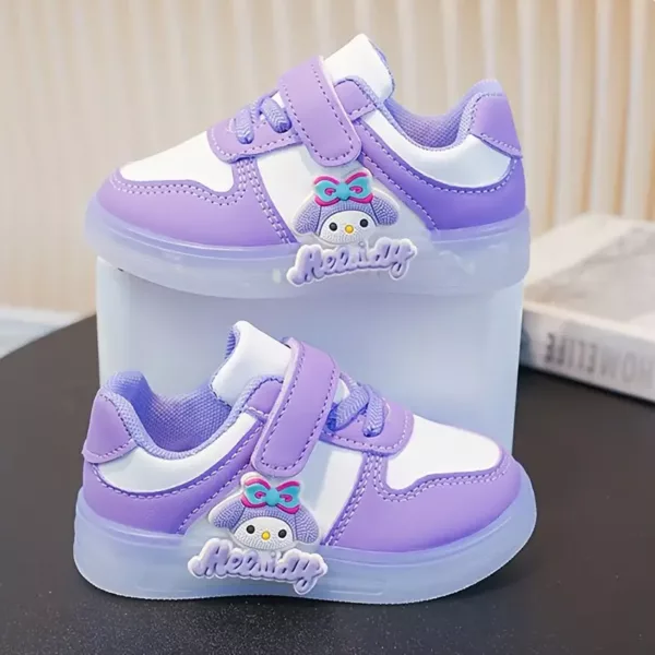 Sneakers LED fille à motif Hello Kitty – baskets lumineuses rechargeables