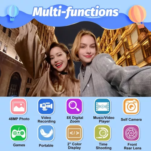 Appareil photo instantané enfant – impression thermique HD, numérique et ludique