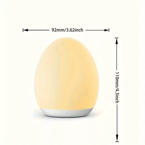 Veilleuse œuf enfant avec port USB – 7 couleurs et intensité réglable