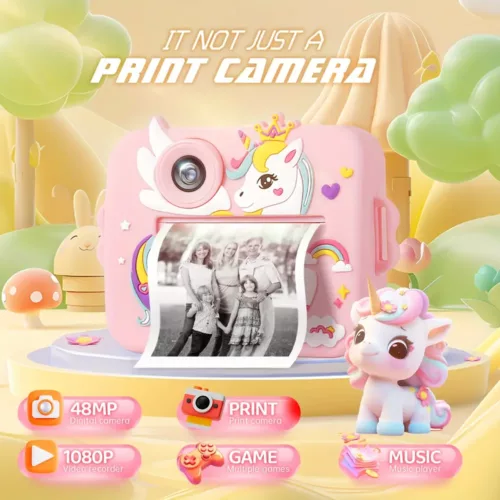 Appareil photo enfant instantané – caméra 48MP imprimante et vidéo intégrées