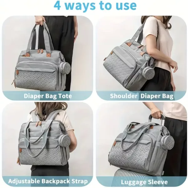 Ensemble sac à langer 2 pièces avec matelas à langer intégré – pratique et élégant