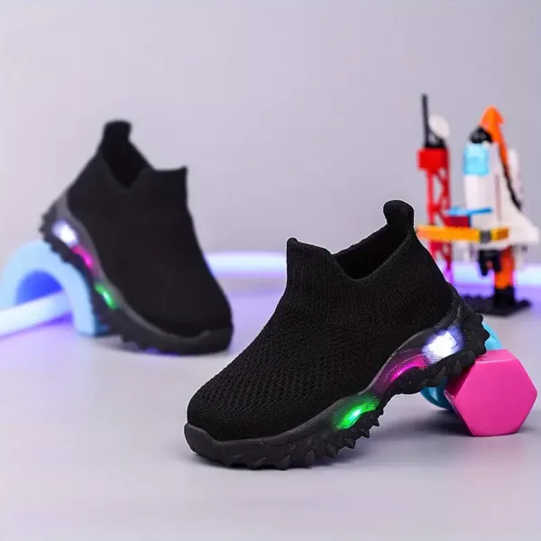 Baskets lumineuses pour enfants – semelle LED rechargeable, style sportif