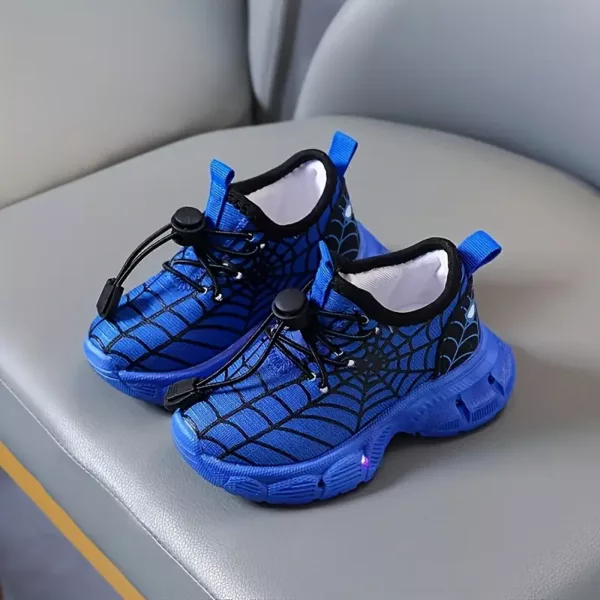 Baskets enfant LED à double scratch – confort respirant pour sport et loisirs