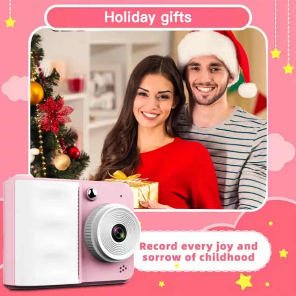 Appareil photo instantané enfant numérique – double objectif, carte SD incluse