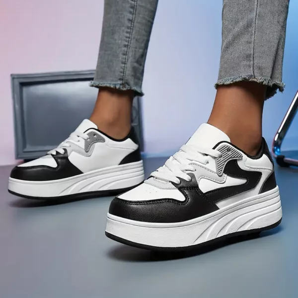 Patins à roulettes rétro unisexe – style vintage pour loisirs et débutants