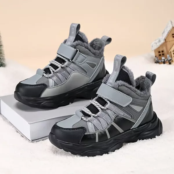 Bottes de neige enfant fourrées imperméables – antidérapantes et chaudes hiver