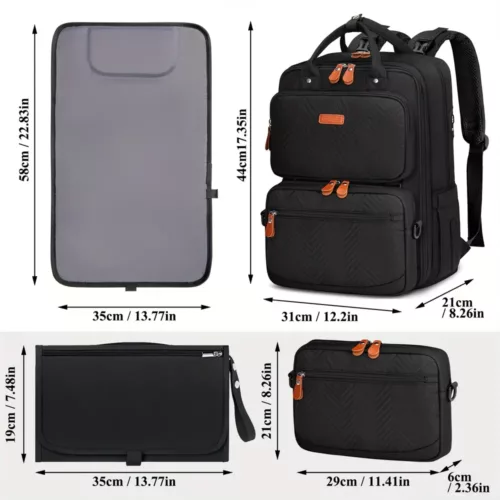 Sac à dos à langer multifonction imperméable pour parents – design pratique