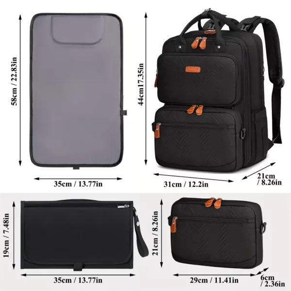 Sac à dos à langer multifonction imperméable pour parents – design pratique