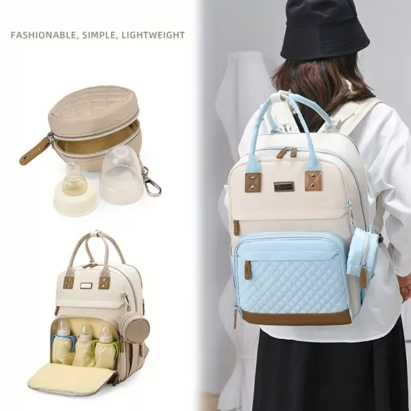 Sac à dos à langer multifonction – poches zippées et port USB intégré