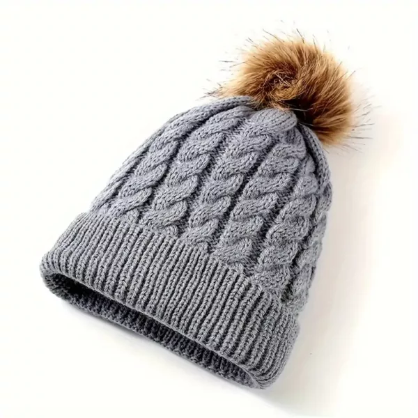 Ensemble bonnet et écharpe bébé tricoté – hiver chaud et doux 2 pièces