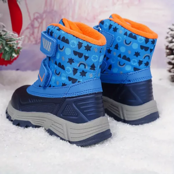 Bottes de neige enfant imperméables doublées fourrure – hiver antidérapantes