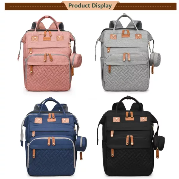 Sac à dos à langer multifonction bébé – matelassé, pratique pour voyage