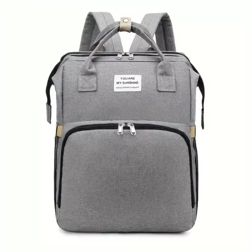 Sac à dos à langer multifonction imperméable – grandes poches et crochet poussette