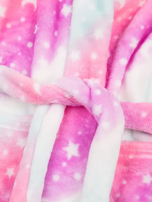 Peignoir enfant à capuche en flanelle douce – motif mignon et chaud