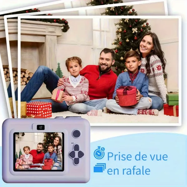 Appareil photo instantané enfant avec impression thermique et double objectif HD