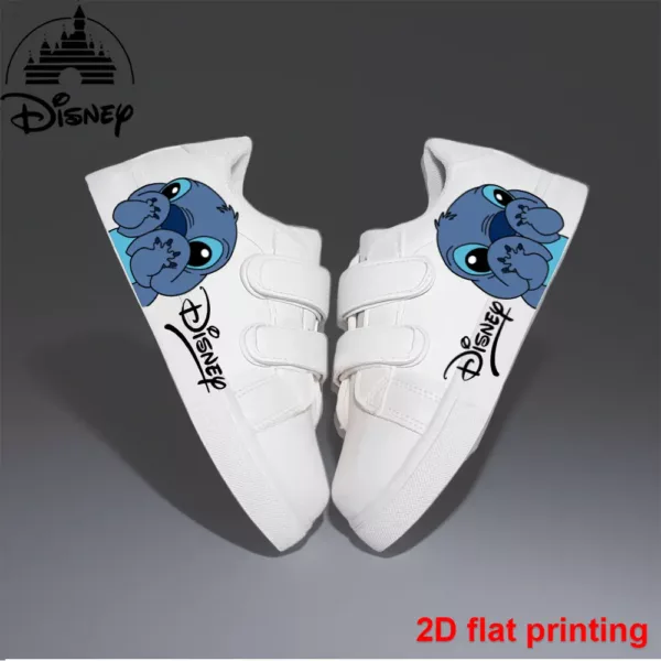 Baskets décontractées imprimé Stitch – style 2D inspiré Disney casual chic