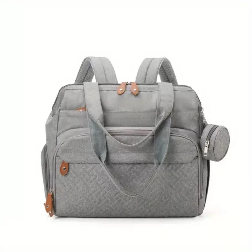 Sac à dos maman isotherme multifonction en tissu Oxford – compartiments pratiques