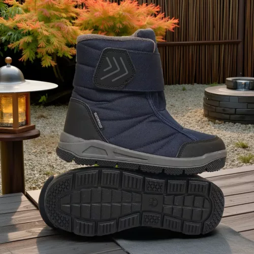 Bottes de neige enfant imperméables en PU – confort et chaleur assurés