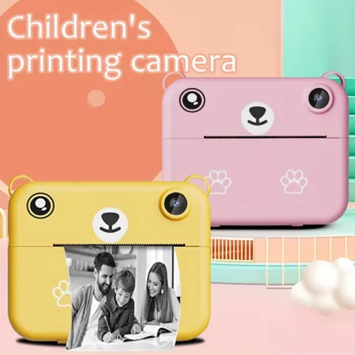 Appareil photo instantané enfant avec impression thermique – USB, 3 papiers inclus