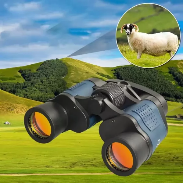 Jumelles 8x35 HD à prisme – optique claire avec revêtement antireflet rouge