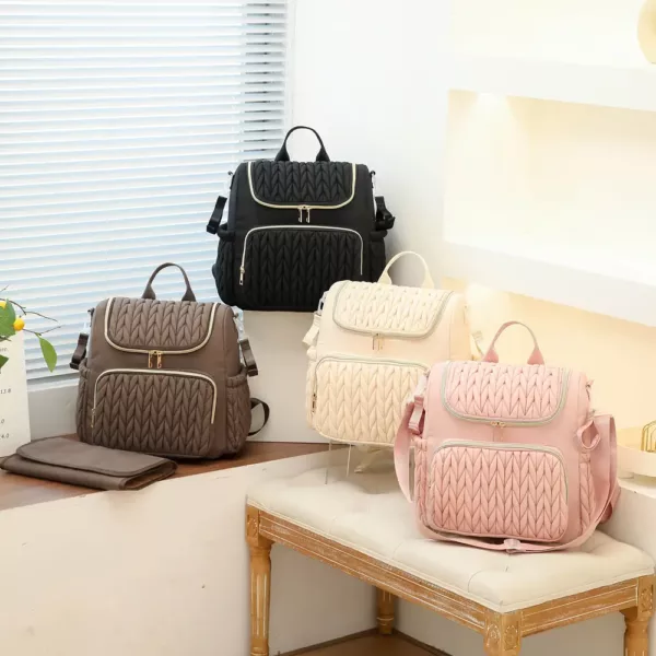 Sac à dos à langer multifonction – grande capacité et fixation poussette