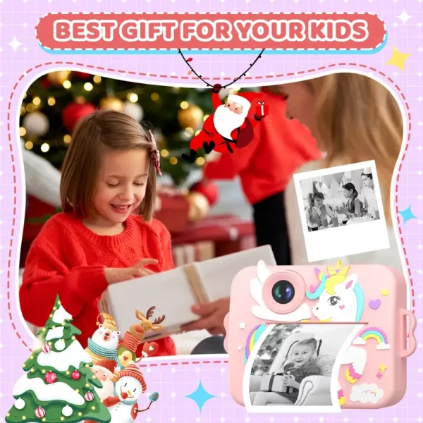 Appareil photo instantané enfant 48MP – Vidéo HD, zoom 8x, design licorne amusant