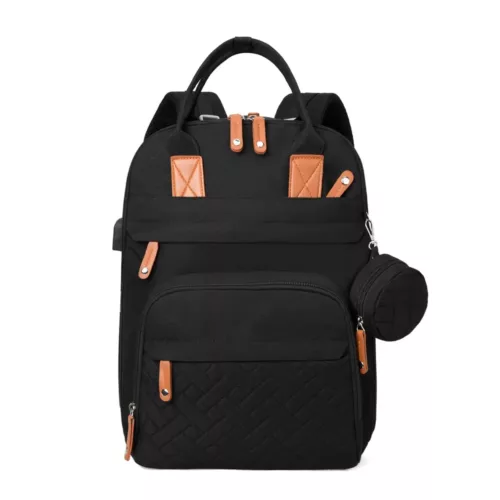 Sac à dos à couches multifonction avec poches isothermes et sangles poussette