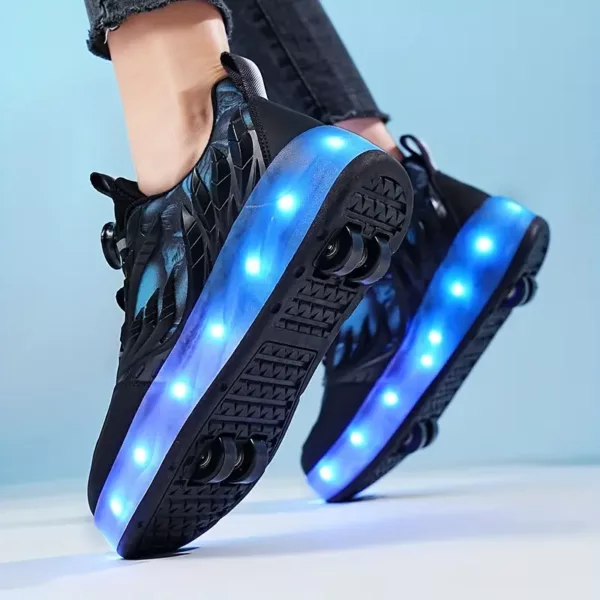Baskets à roulettes avec boucle rotative – chaussures tendance multifonction