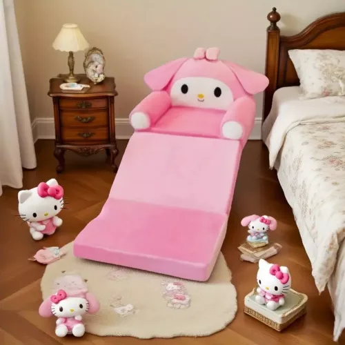 Matelas tatami pliable style japonais en plume avec motif Kuromi dessins animés