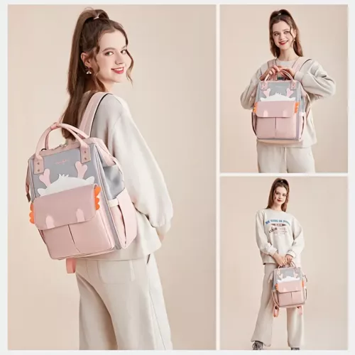 Sac à dos bébé fille isotherme – compartiment sec/humide et poches isolées