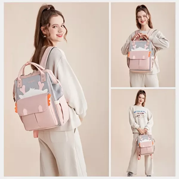 Sac à dos bébé fille isotherme – compartiment sec/humide et poches isolées