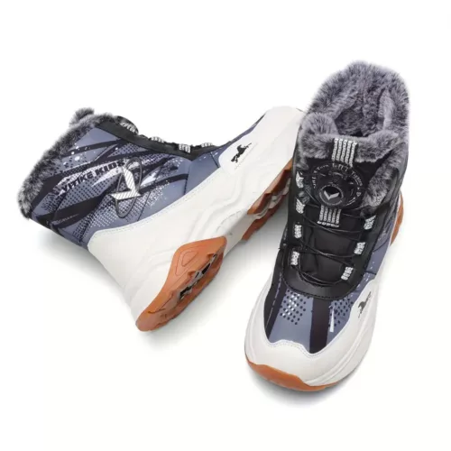 Bottes de neige enfant imperméables doublées fourrure chaude – hiver antidérapantes