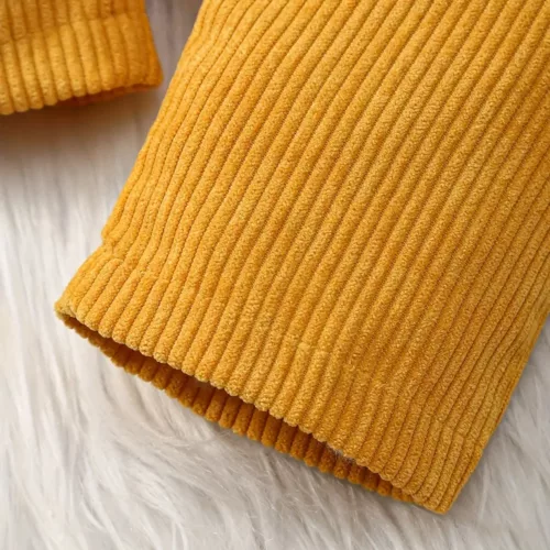 Ensemble 3 pièces bébé fille – barboteuse cœur, salopette velours, bandeau assorti
