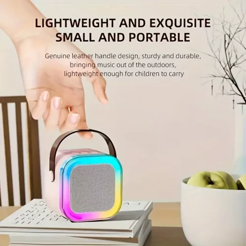 Mini haut-parleur Bluetooth avec changement de voix et lumière LED intégrée