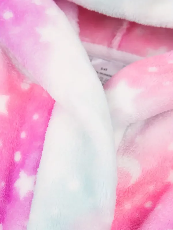 Peignoir enfant à capuche en flanelle douce – motif mignon et chaud