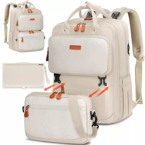 Sac à dos à langer multifonction imperméable pour parents – design pratique