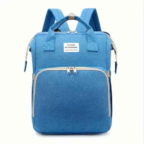 Sac à dos à langer multifonction imperméable – grandes poches et crochet poussette
