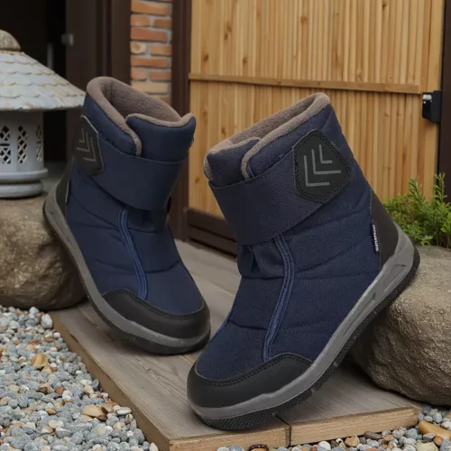 Bottes de neige enfant imperméables en PU – confort et chaleur assurés