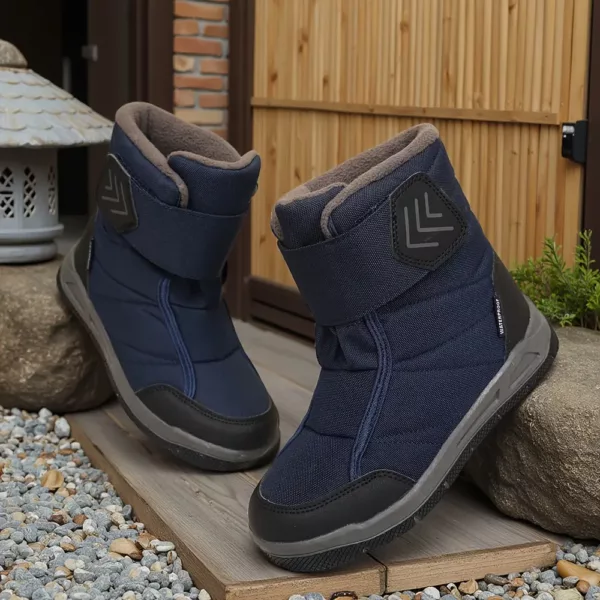Bottes de neige enfant imperméables en PU – confort et chaleur assurés