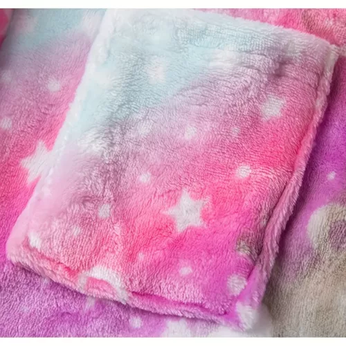 Peignoir enfant à capuche – motif dessin animé doux et confortable pour fille